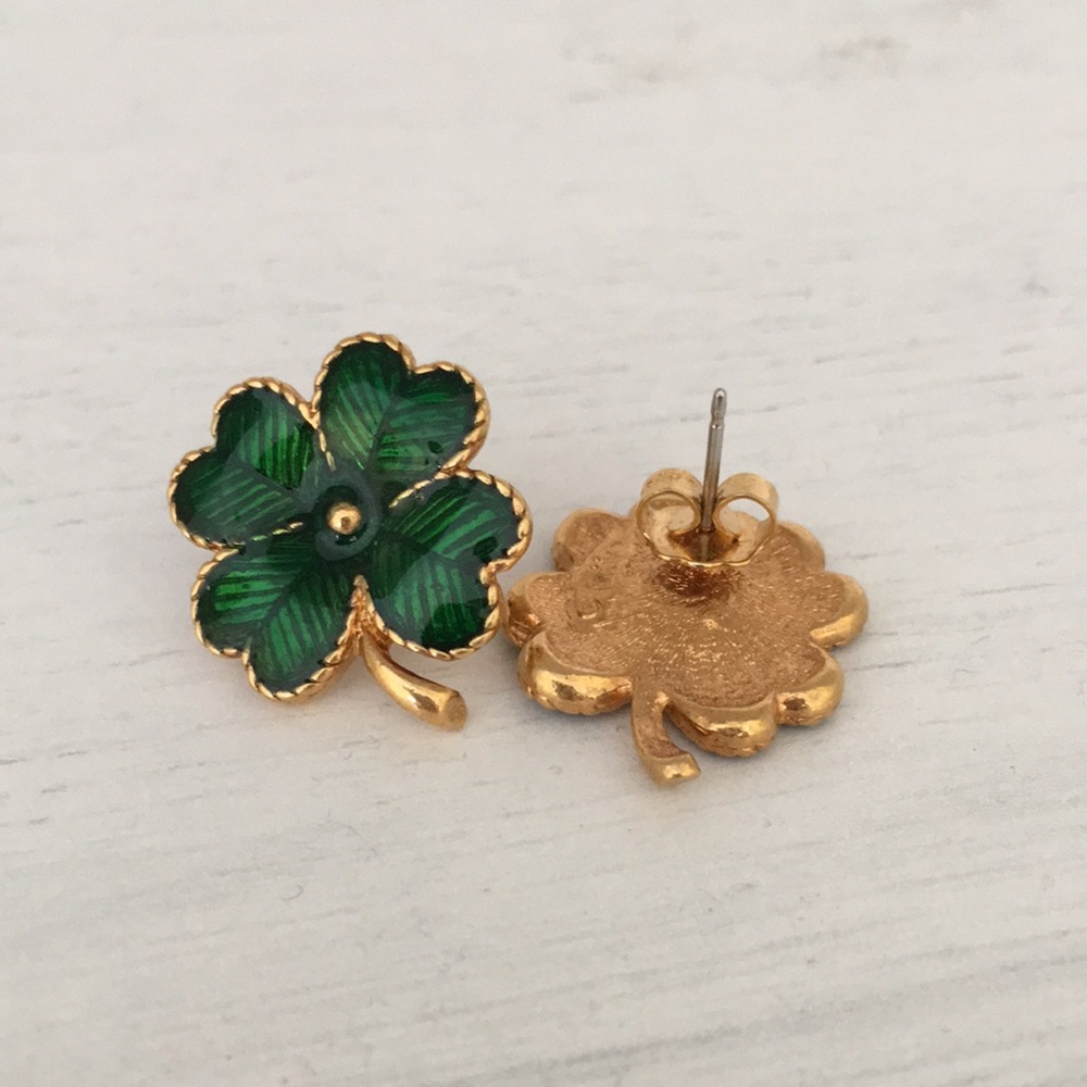 Vintage Avon Four Leaf Clover Earrings